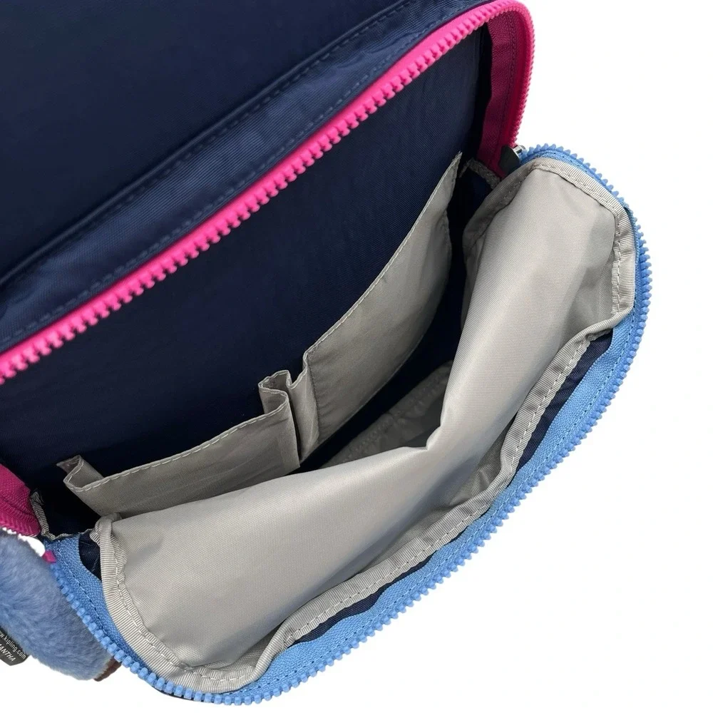 Kipling Womens Seoul Large Nylon Backpack Mod Navy Blue Pink 15